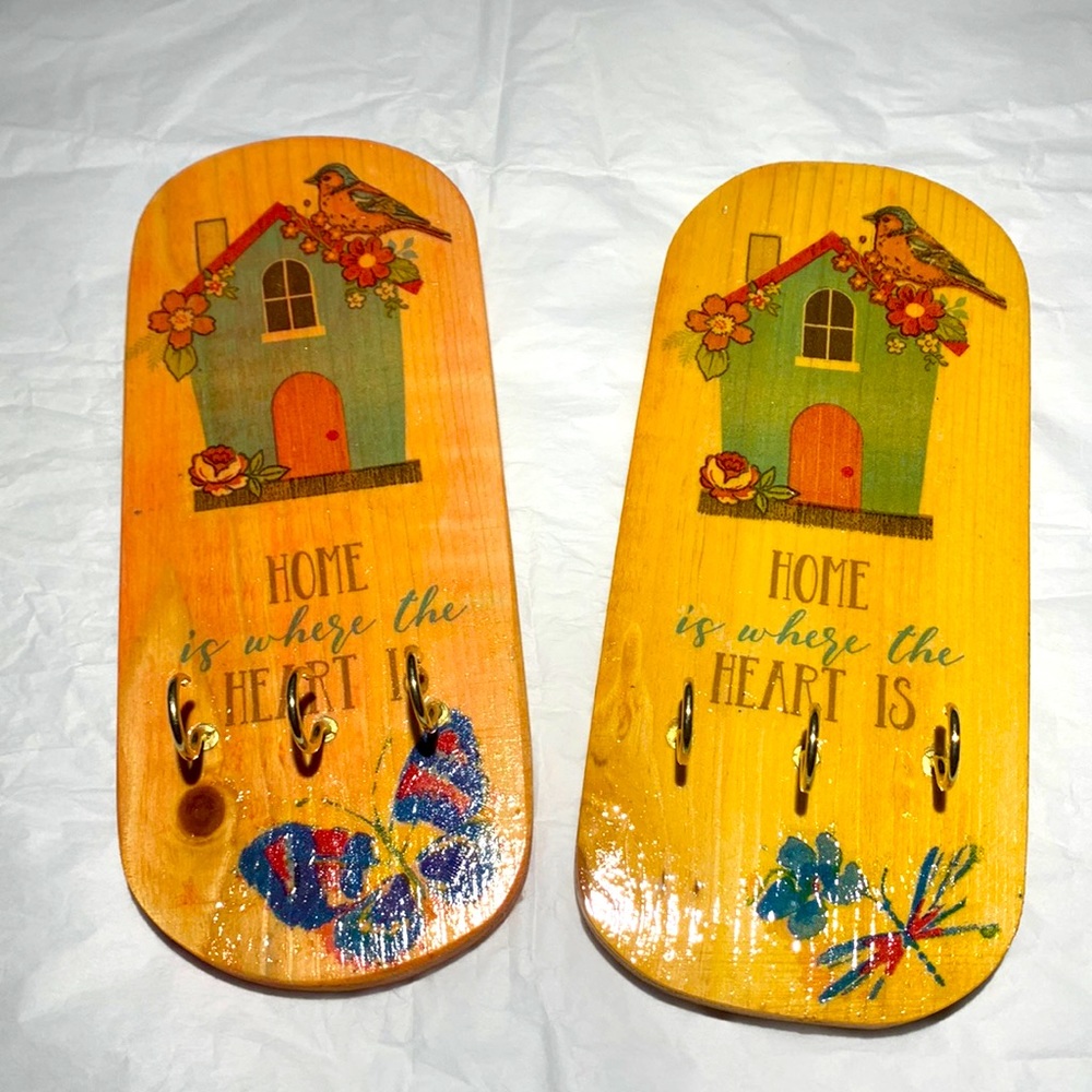 Hand Crafted Decoupage Pallet Board Key Holder